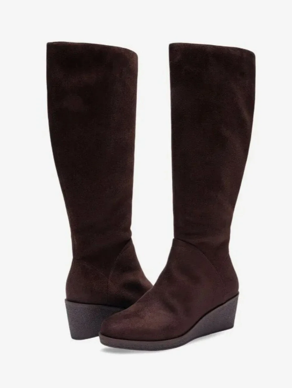 NWOT Women's Aerosoles Binocular Knee-High Wedge Boots in Dark Brown